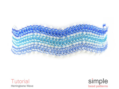 Herringbone Wave Bracelet Beading Pattern