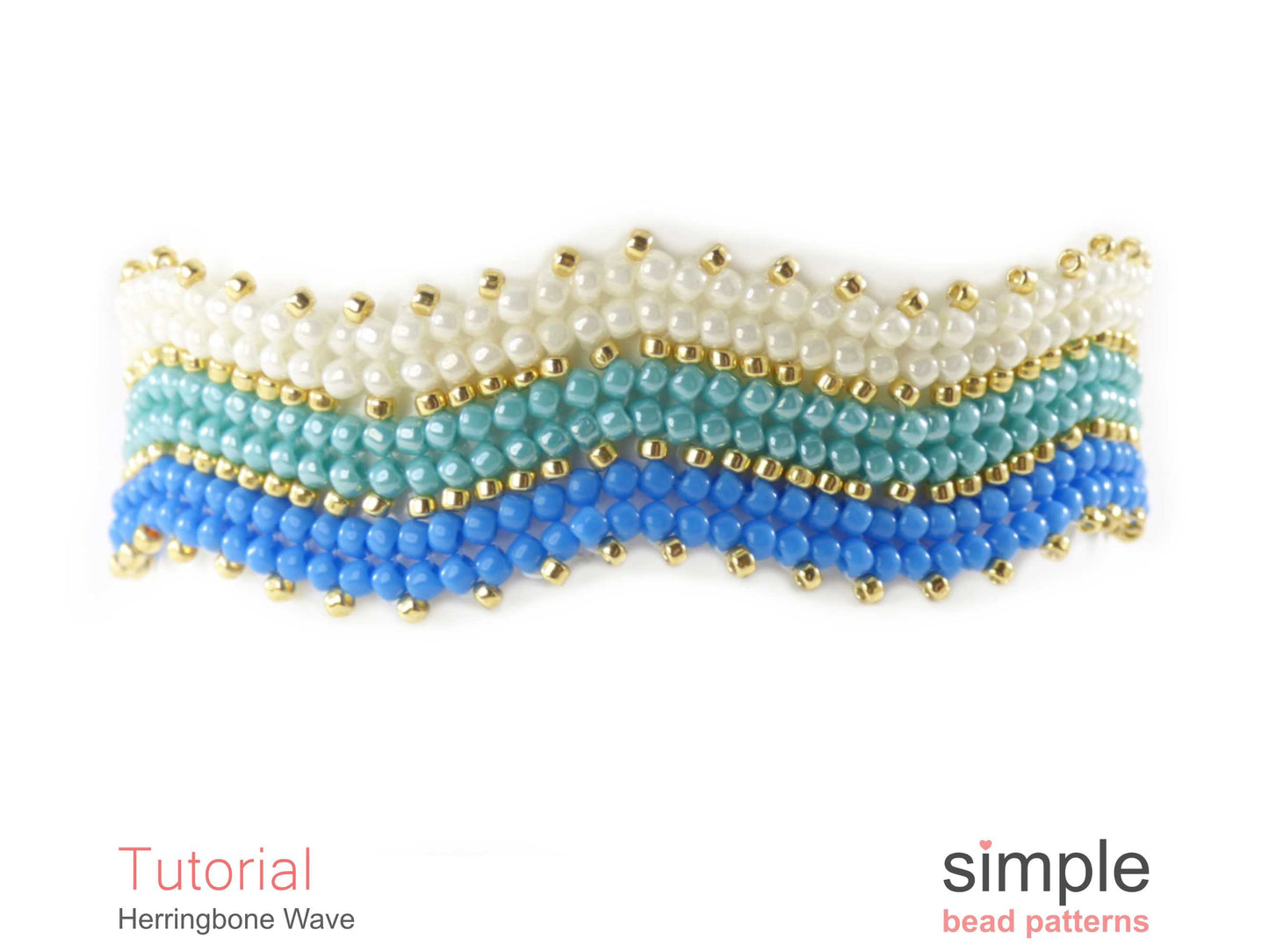 Herringbone Wave Bracelet Beading Pattern