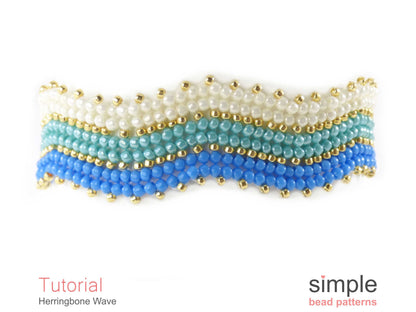 Herringbone Wave Bracelet Beading Pattern