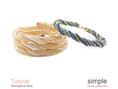 Herringbone Wrap Bracelet Beading Pattern