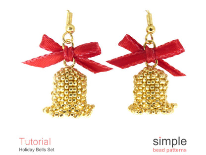 Holiday Bells Necklace & Earrings Beading Pattern