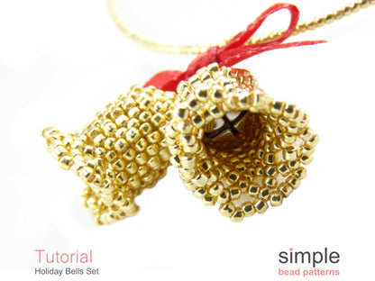 Holiday Bells Necklace & Earrings Beading Pattern
