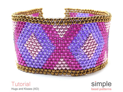 Hugs and Kisses Bracelet Beading Pattern