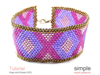 Hugs and Kisses Bracelet Beading Pattern