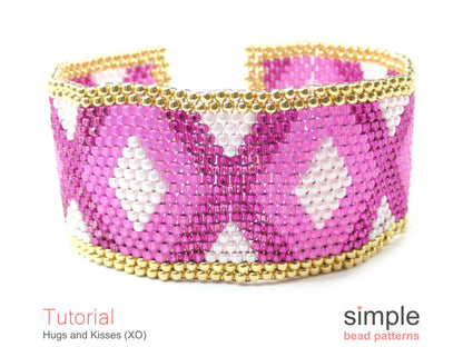 Hugs and Kisses Bracelet Beading Pattern