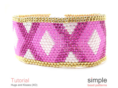 Hugs and Kisses Bracelet Beading Pattern
