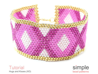 Hugs and Kisses Bracelet Beading Pattern