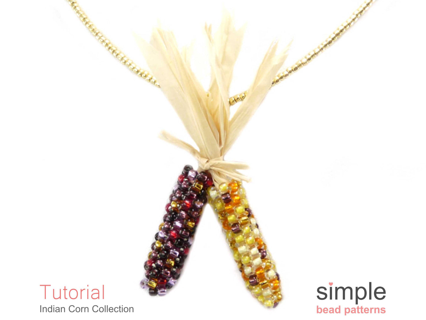 Indian Corn Earrings, Necklace, & Brooch Beading Pattern