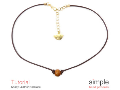 Knotty Leather Necklace Tutorial