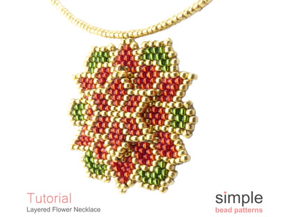 Layered Flower Necklace Beading Pattern
