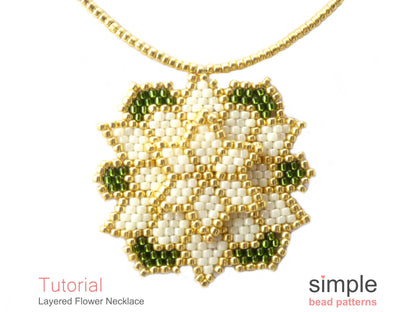 Layered Flower Necklace Beading Pattern