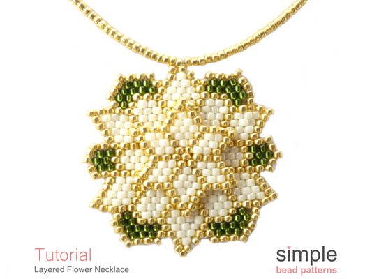 Layered Flower Necklace Beading Pattern