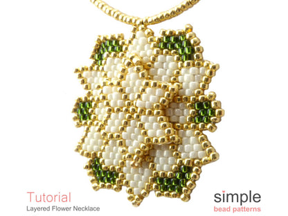 Layered Flower Necklace Beading Pattern
