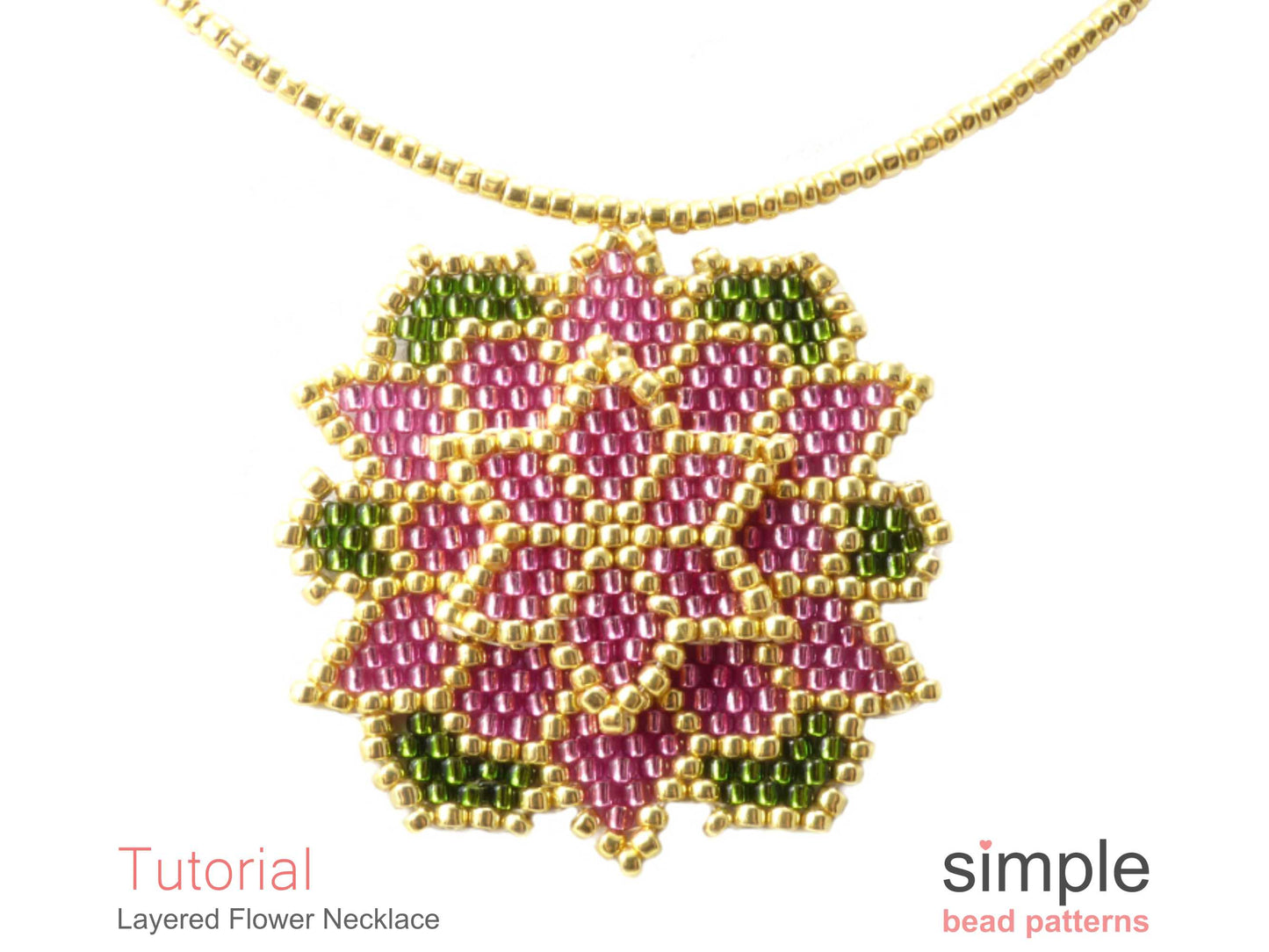 Layered Flower Necklace Beading Pattern
