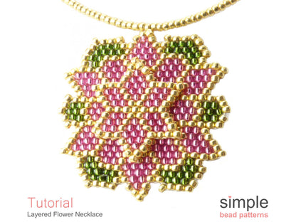 Layered Flower Necklace Beading Pattern