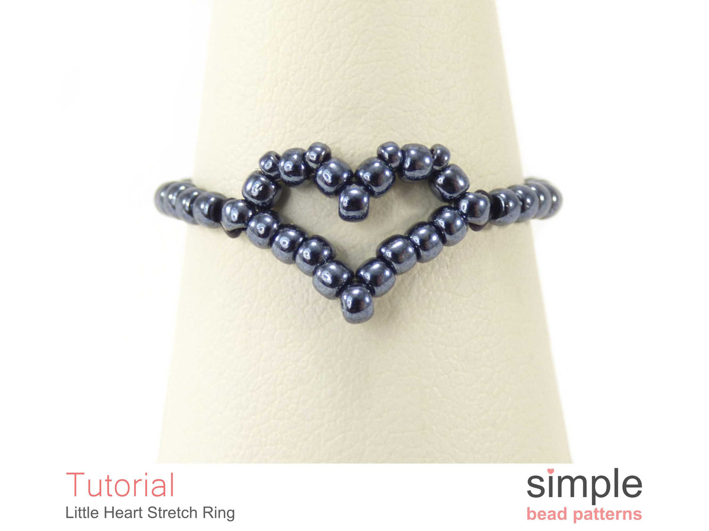 Little Heart Stretch Ring Beading Pattern