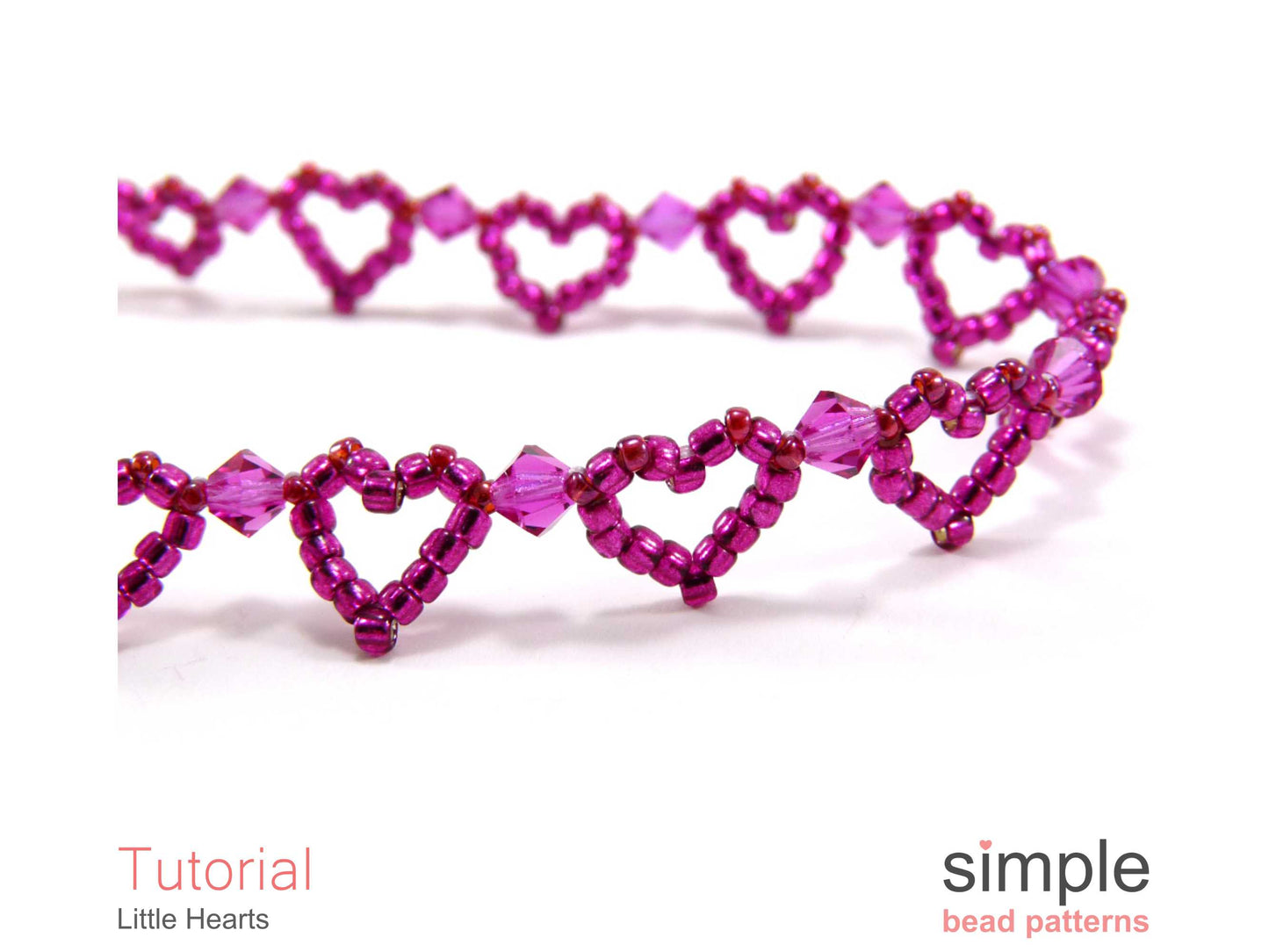 Little Heart Bracelet Beading Pattern
