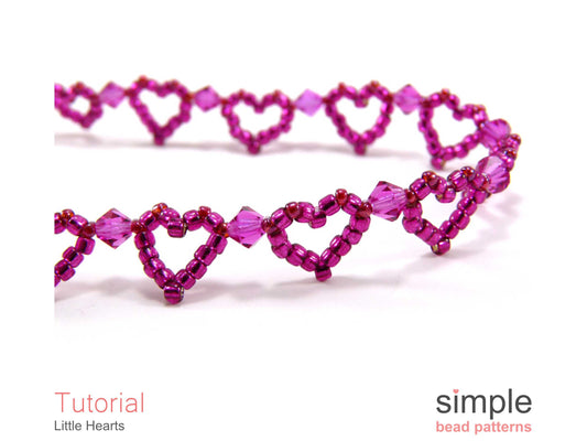 Little Heart Bracelet Beading Pattern
