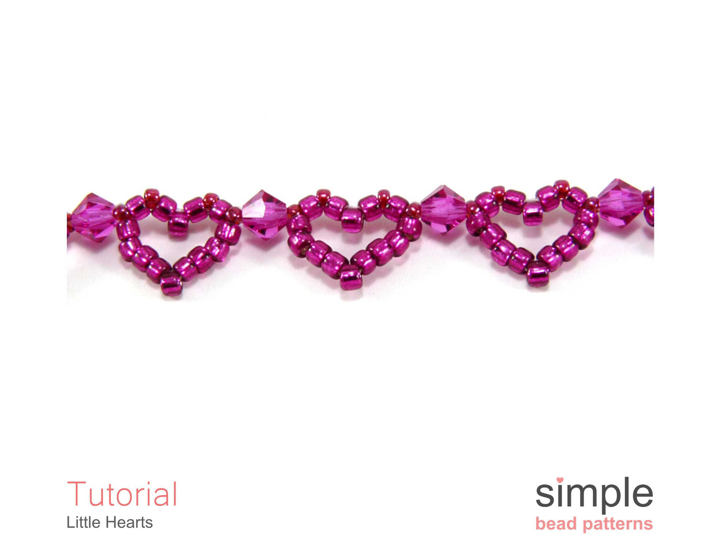 Little Heart Bracelet Beading Pattern