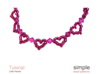 Little Heart Bracelet Beading Pattern