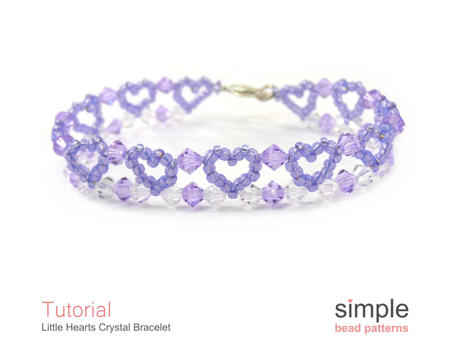 Little Heart Crystal Bracelet Beading Pattern