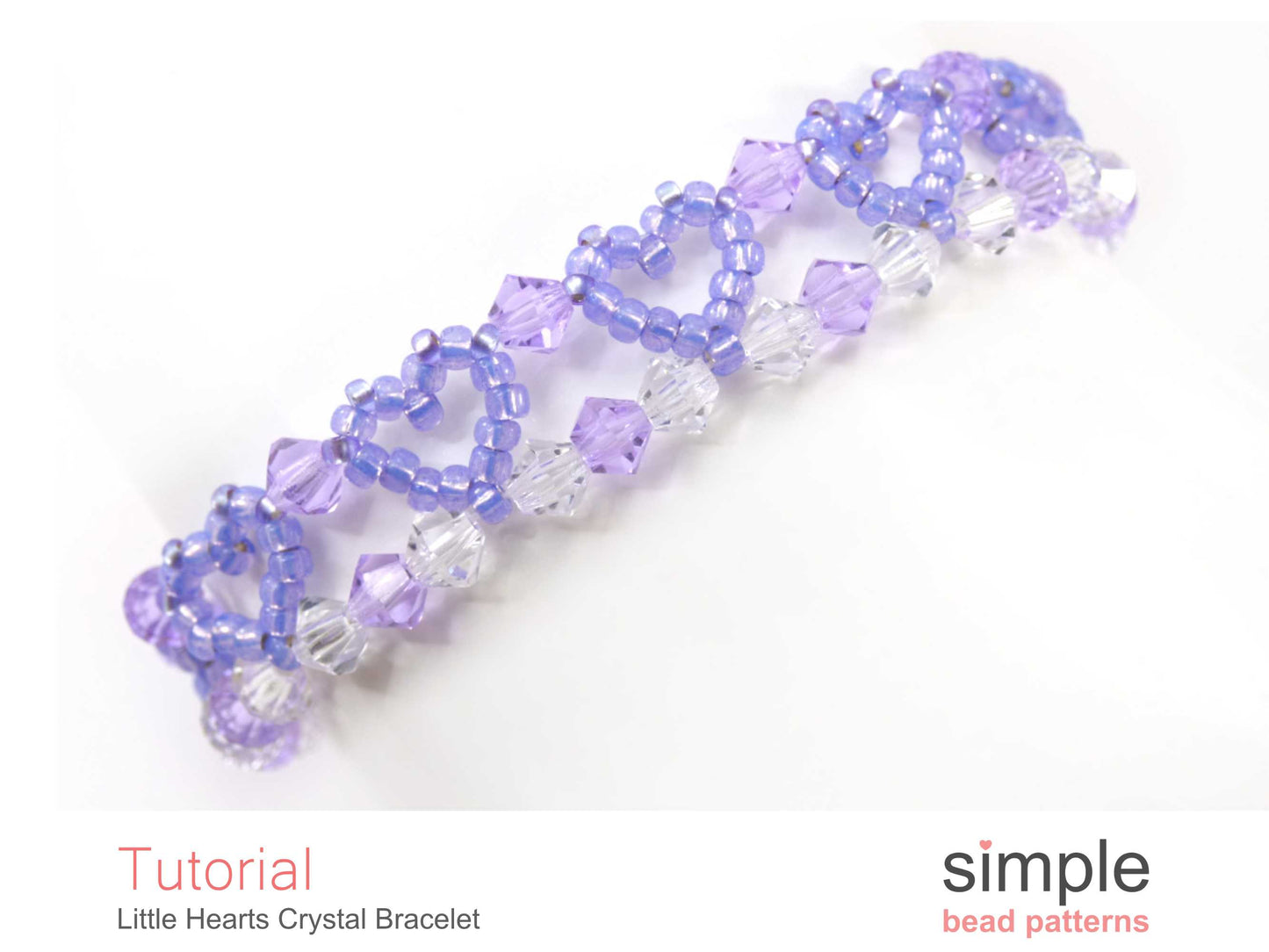 Little Heart Crystal Bracelet Beading Pattern