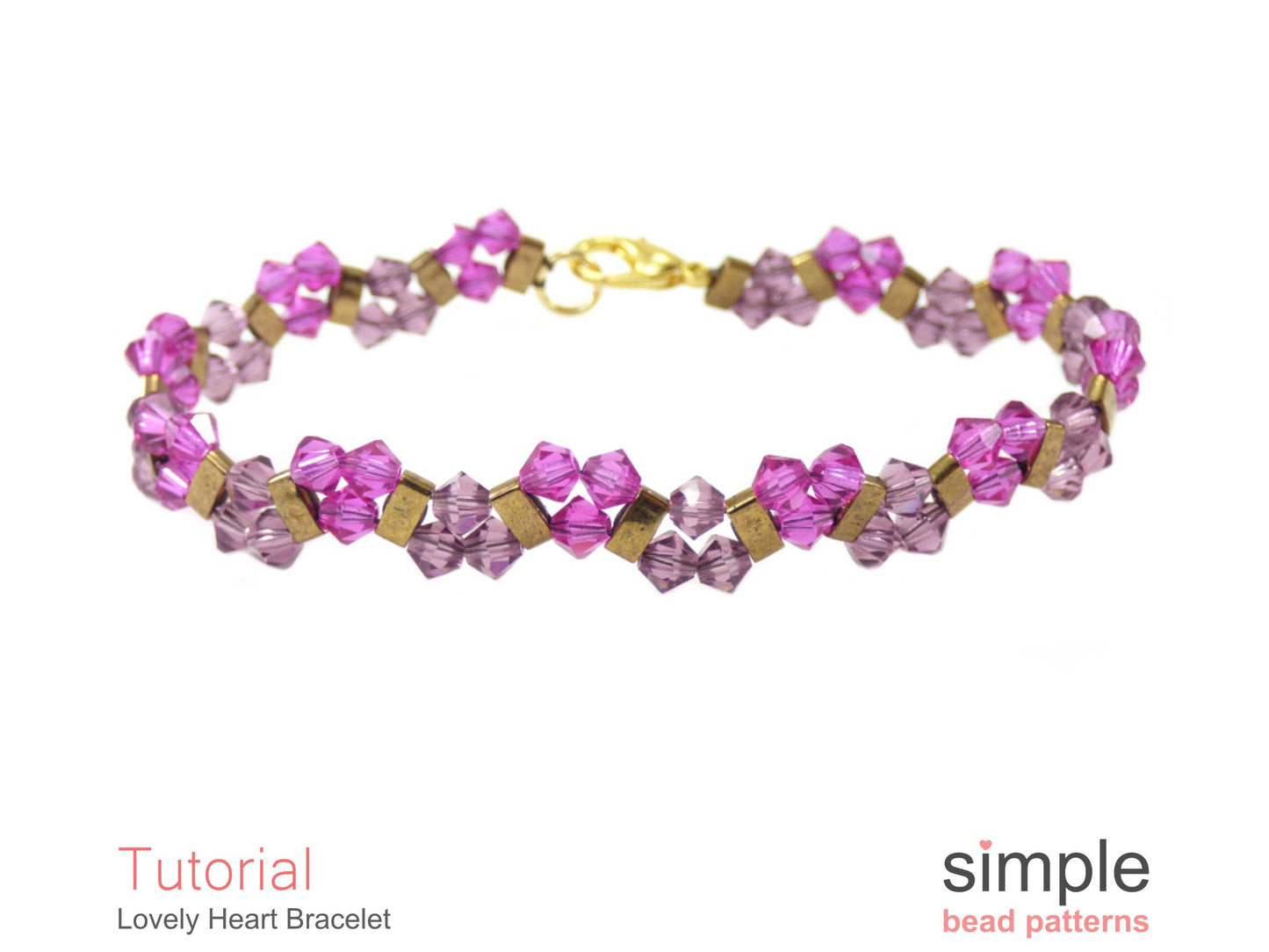 Lovely Heart Bracelet Beading Pattern