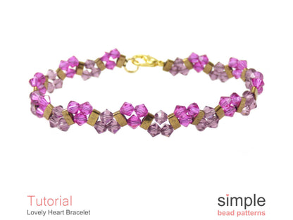 Lovely Heart Bracelet Beading Pattern
