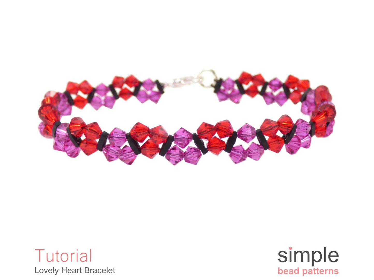 Lovely Heart Bracelet Beading Pattern