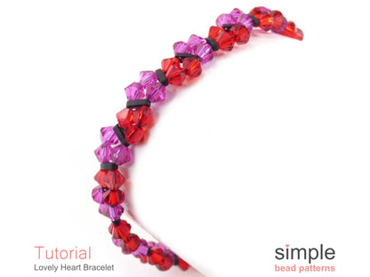 Lovely Heart Bracelet Beading Pattern