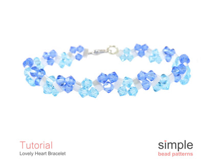 Lovely Heart Bracelet Beading Pattern