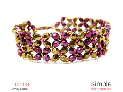 Lovely Lattice Bracelet Beading Pattern
