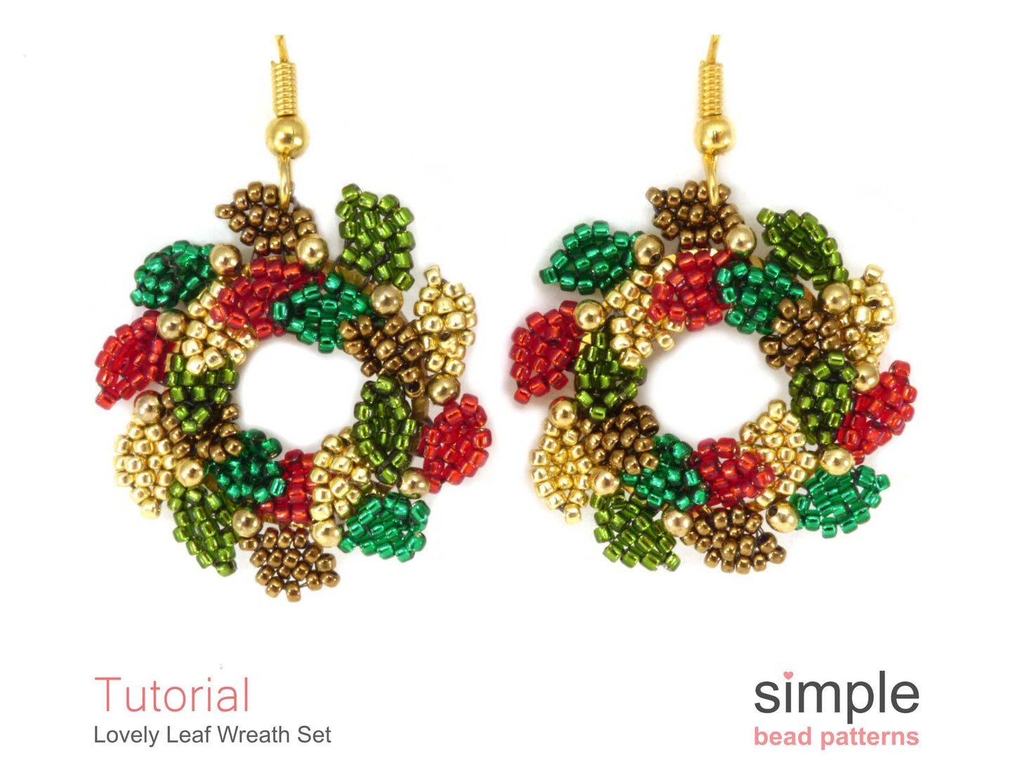 Lovely Leaf Wreath Earrings & Necklace Beading Pattern