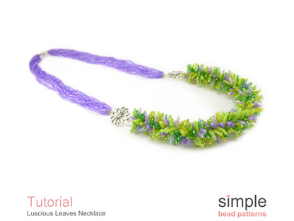 Luscious Leaves Necklace Beading Pattern