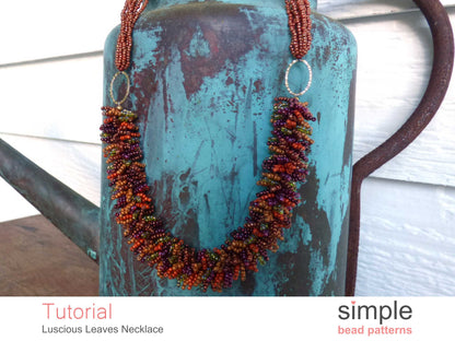 Luscious Leaves Necklace Beading Pattern