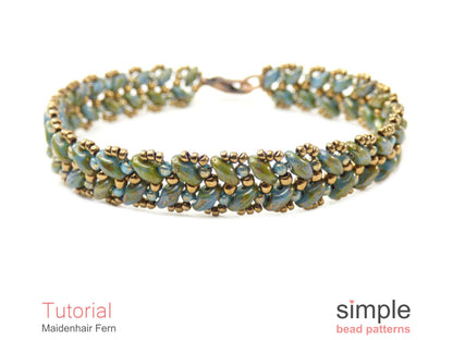 Maidenhair Fern Bracelet Beading Pattern