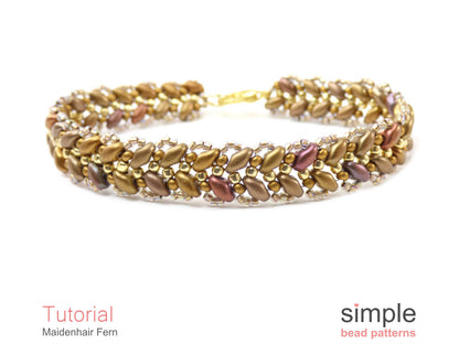 Maidenhair Fern Bracelet Beading Pattern