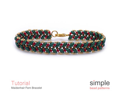 Maidenhair Fern Bracelet Beading Pattern