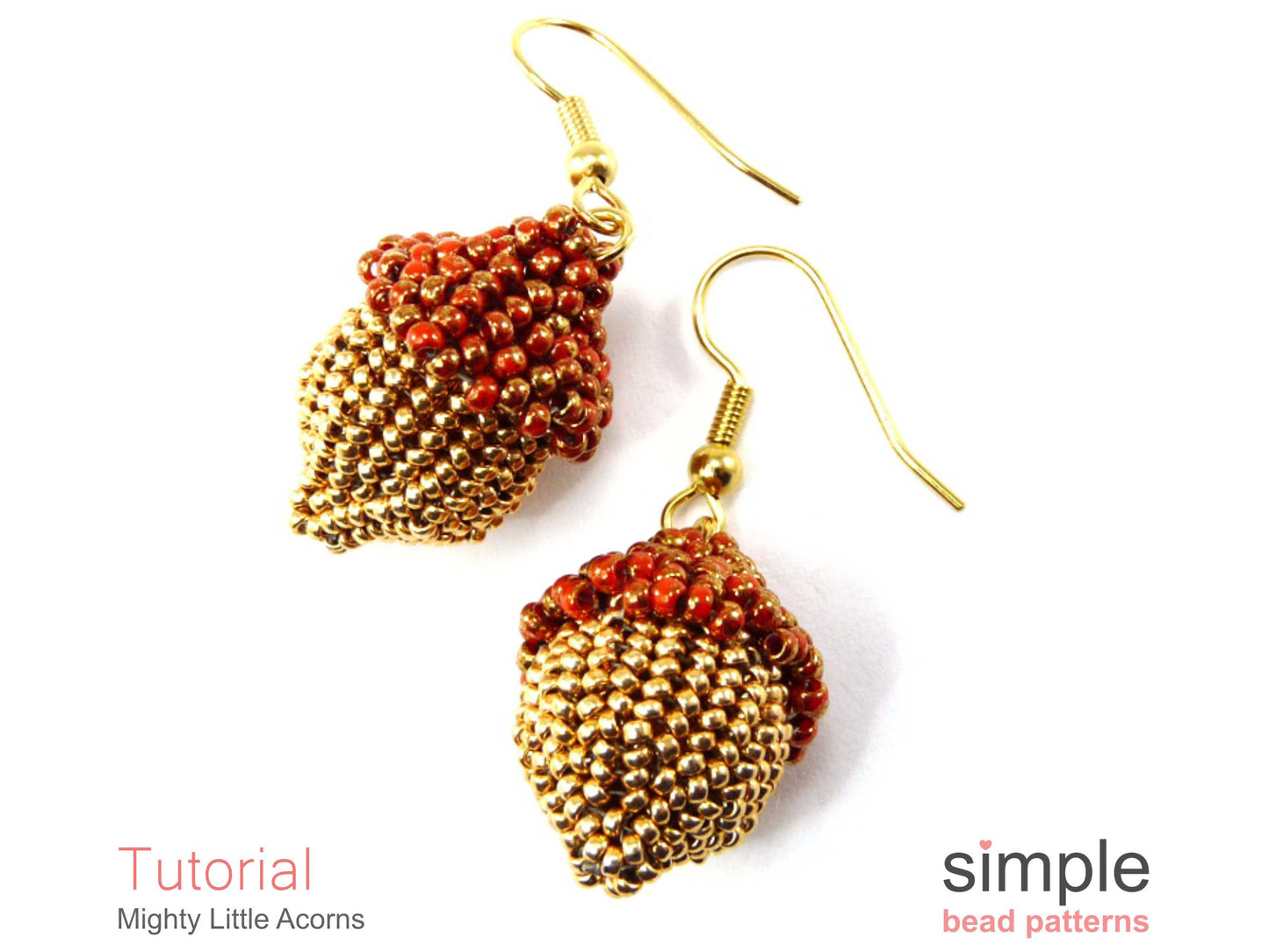 Mighty Little Acorn Earrings & Necklace Beading Pattern