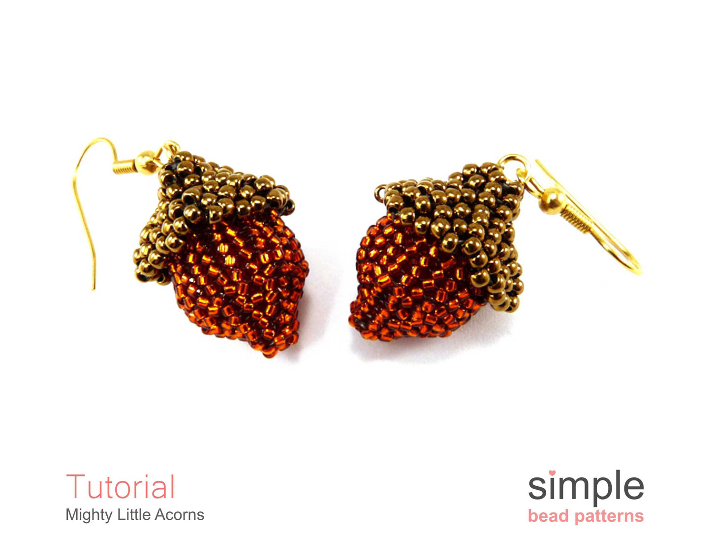 Mighty Little Acorn Earrings & Necklace Beading Pattern
