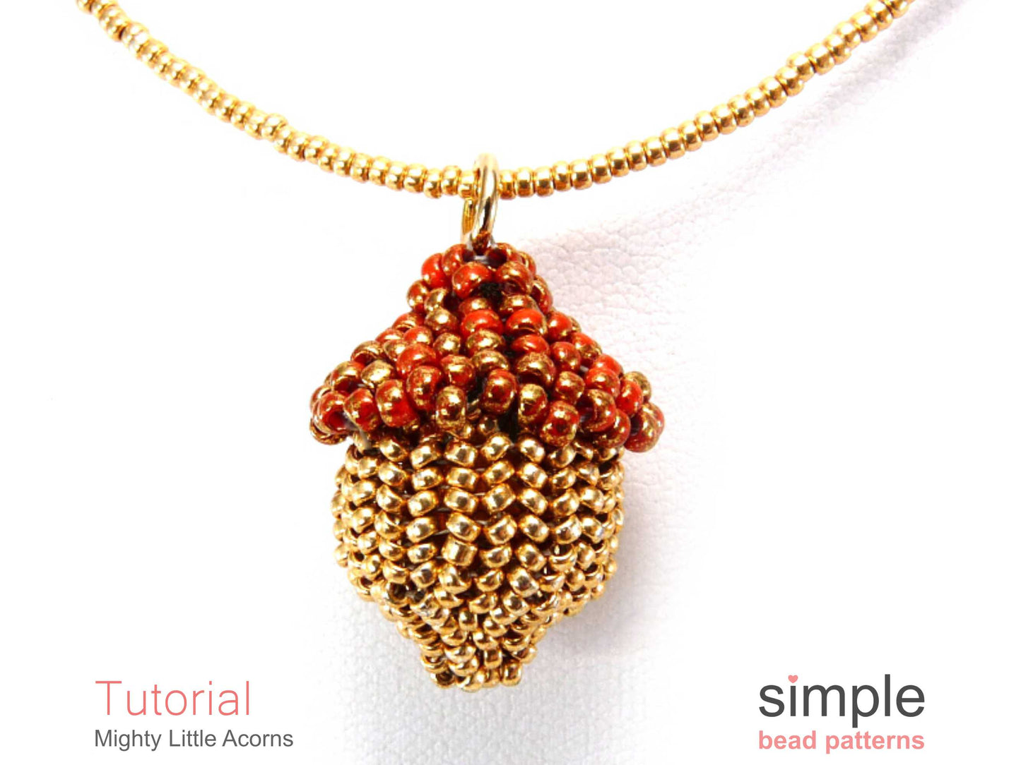 Mighty Little Acorn Earrings & Necklace Beading Pattern