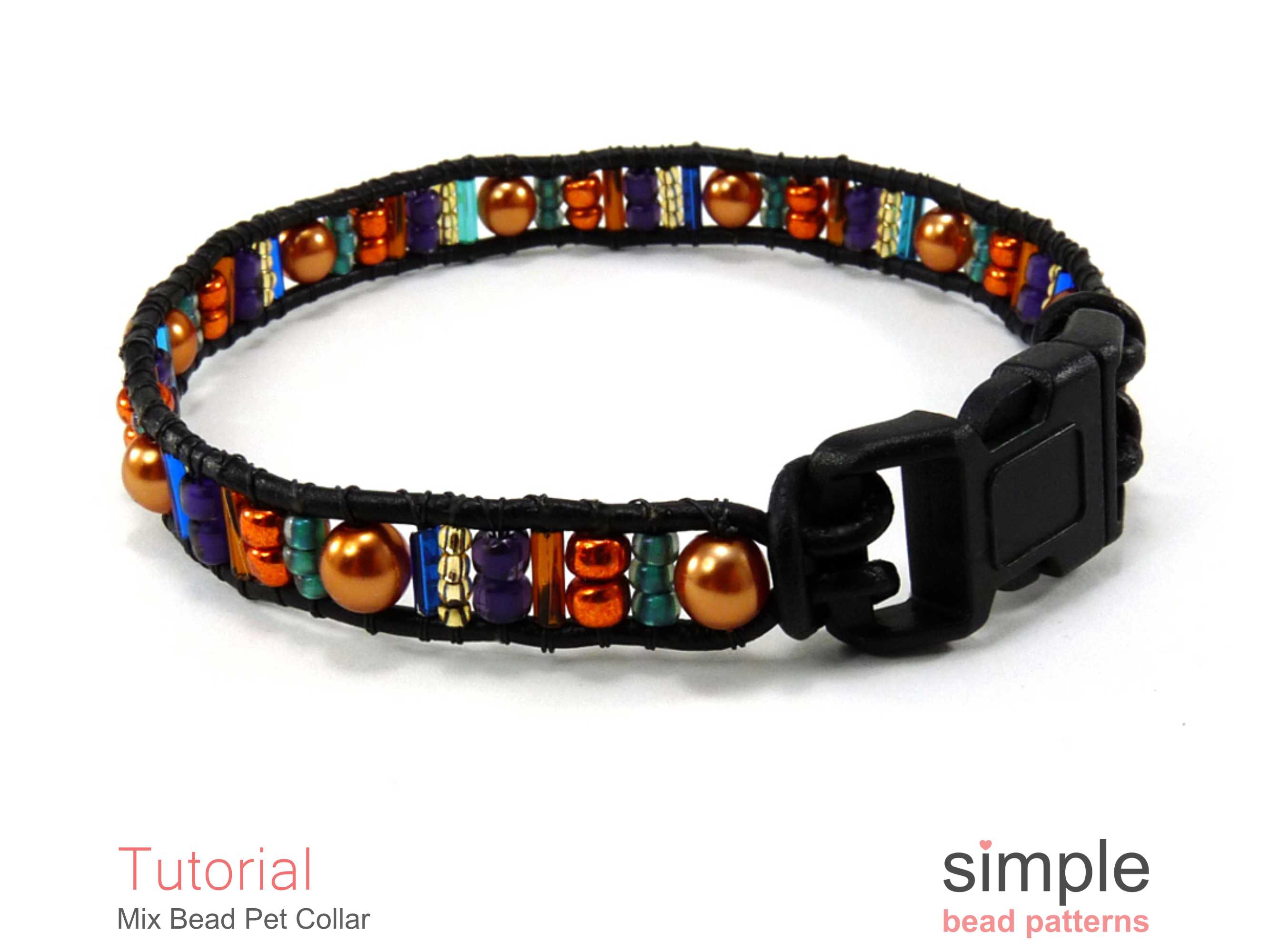 Mix Bead Pet Collar Beading Pattern – Simple Bead Patterns