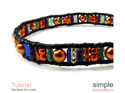 Mix Bead Pet Collar Beading Pattern