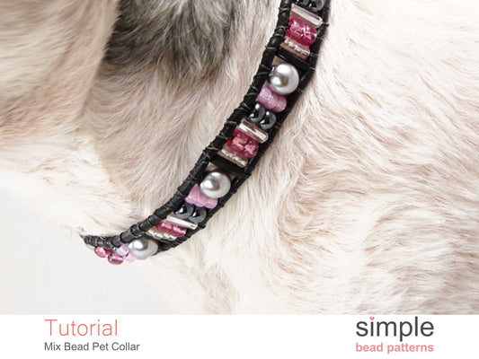 Mix Bead Pet Collar Beading Pattern