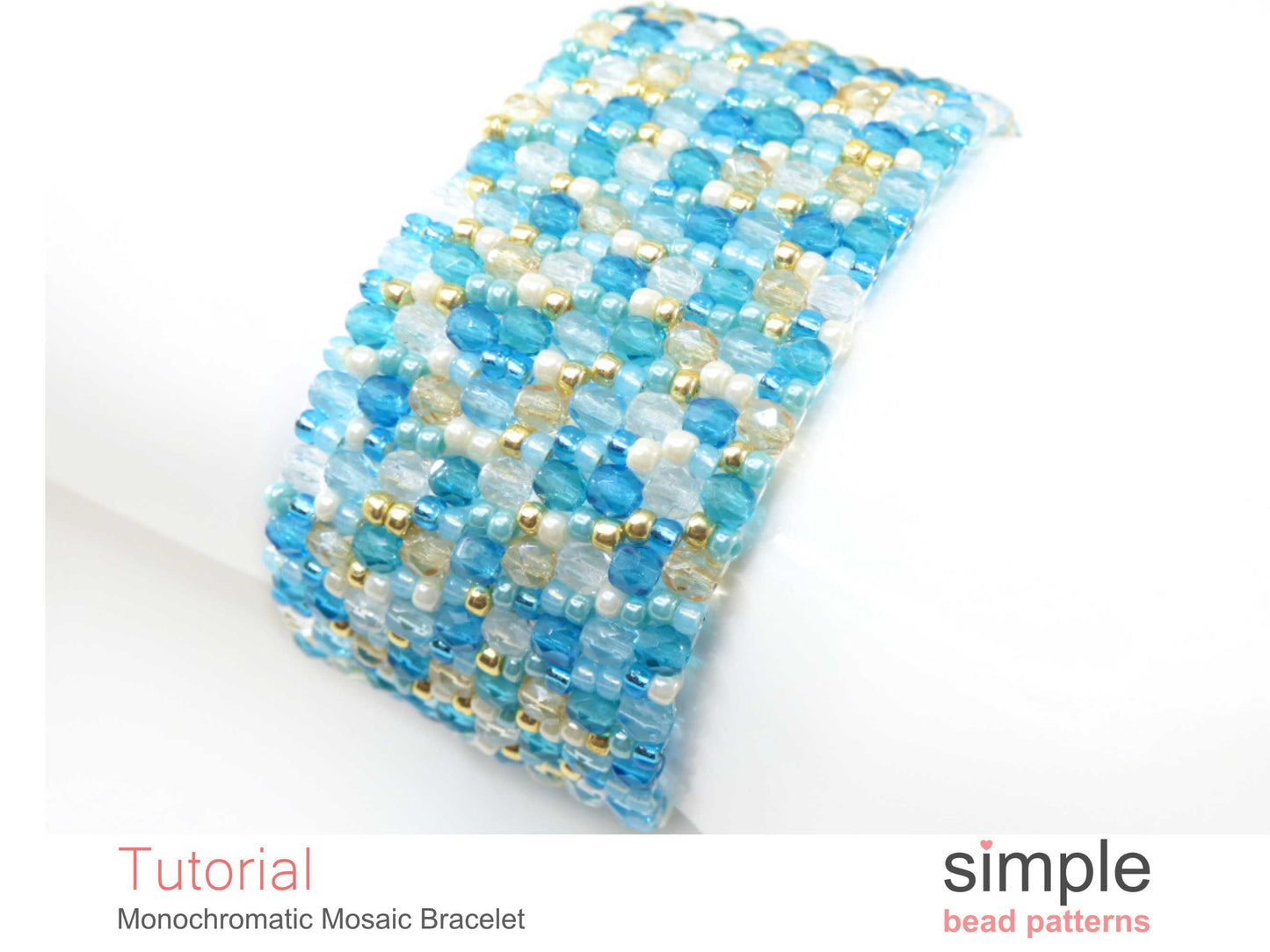 Monochromatic Mosaic Bracelet Beading Pattern