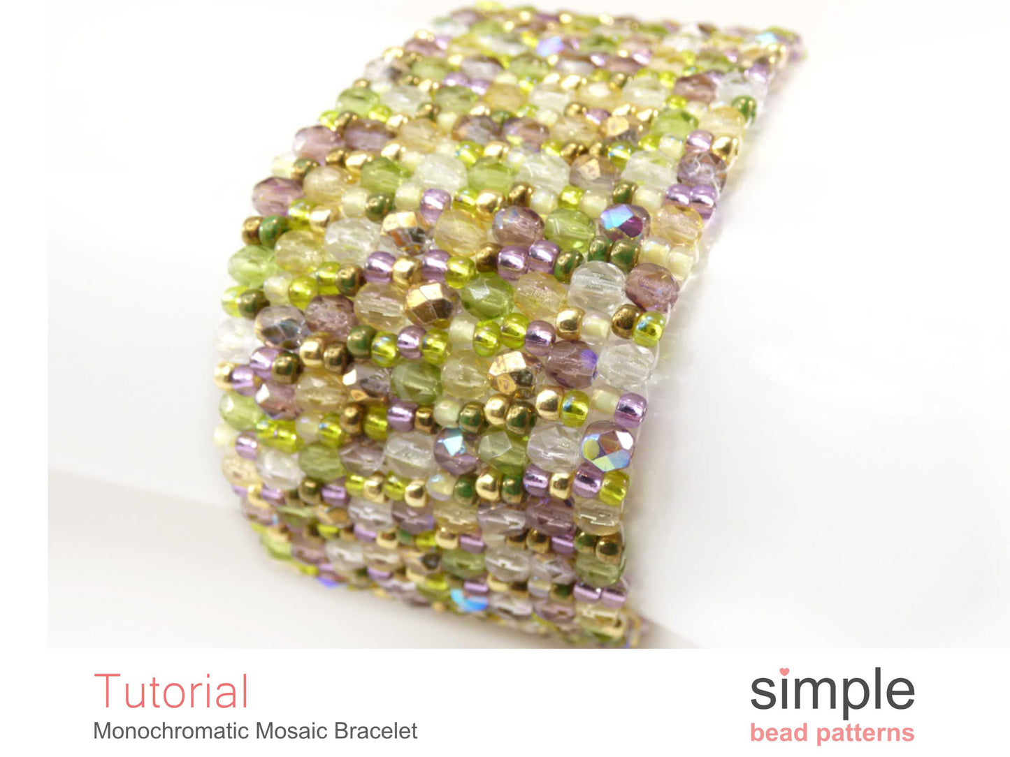 Monochromatic Mosaic Bracelet Beading Pattern