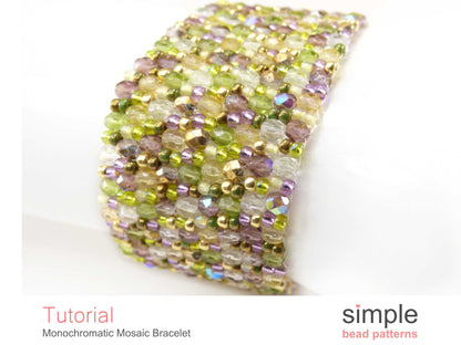 Monochromatic Mosaic Bracelet Beading Pattern