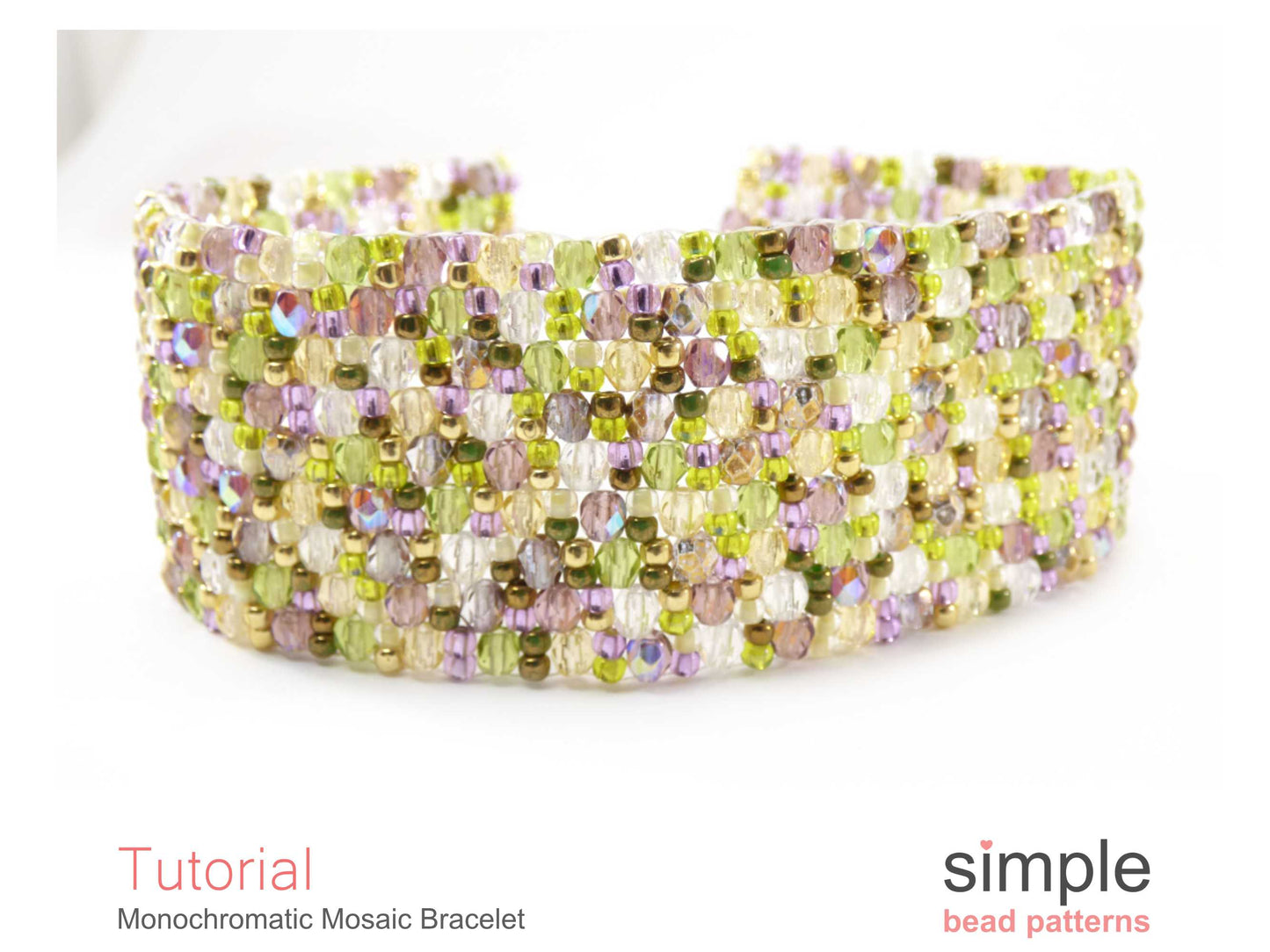Monochromatic Mosaic Bracelet Beading Pattern
