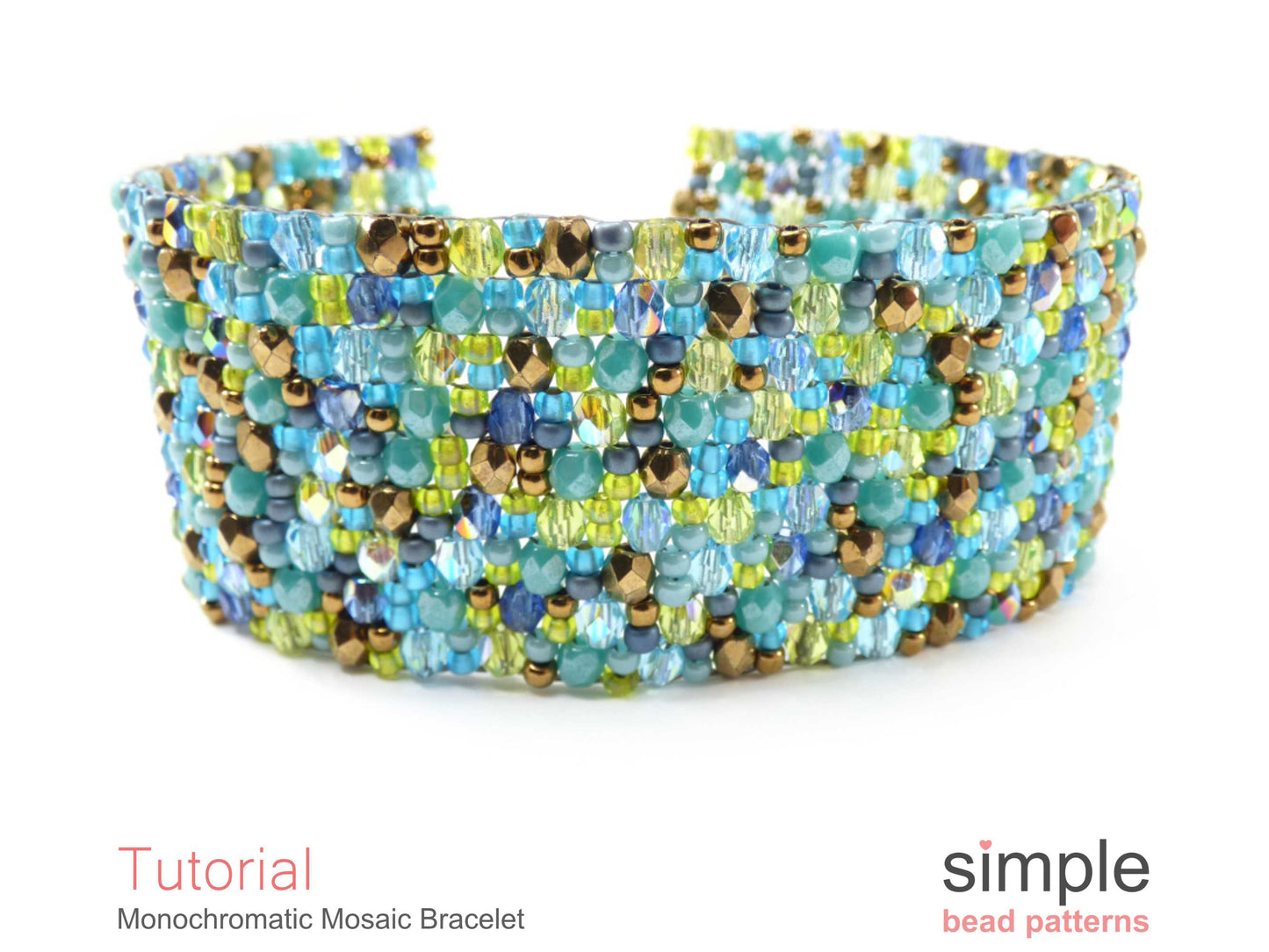 Monochromatic Mosaic Bracelet Beading Pattern
