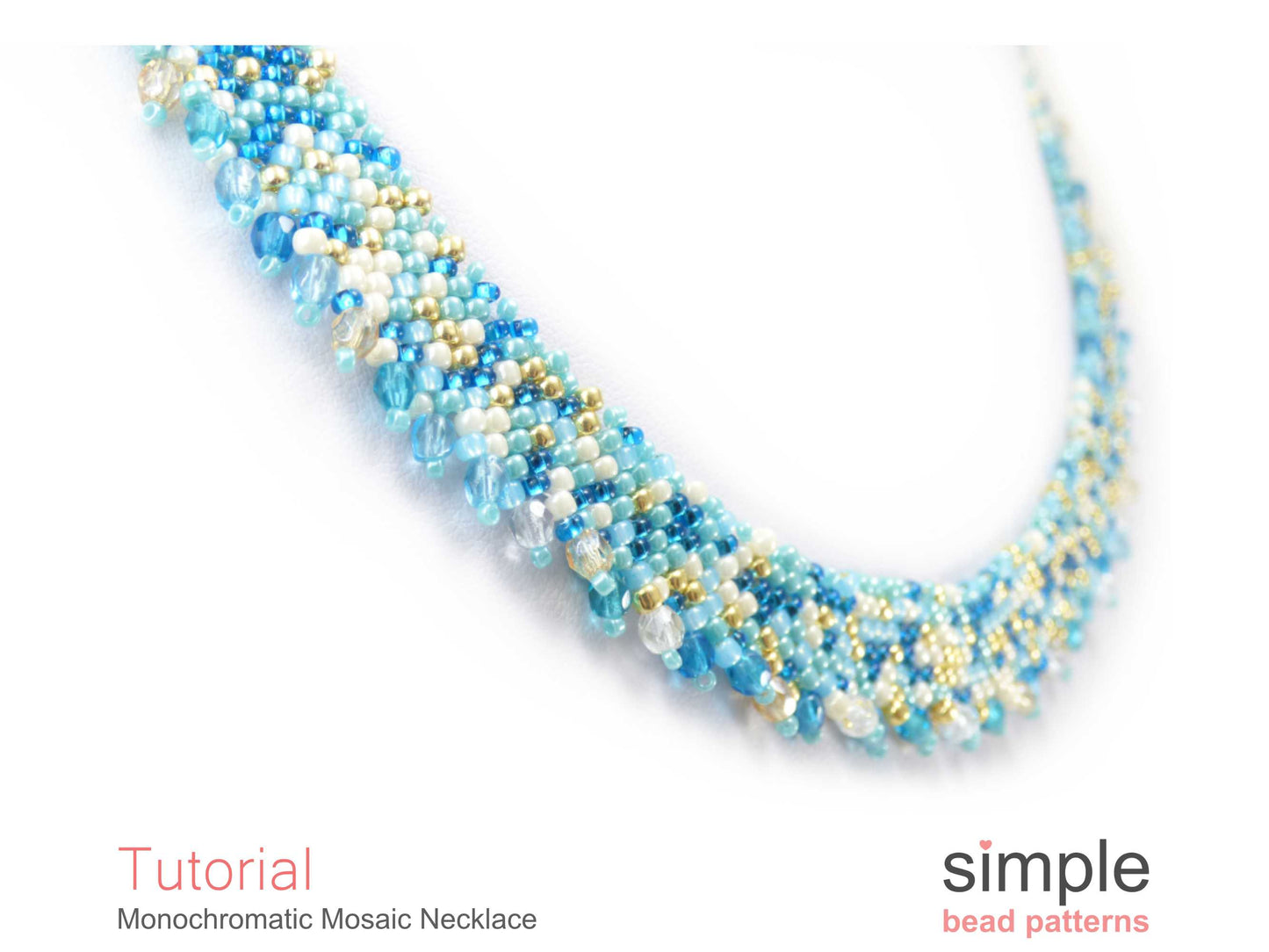 Monochromatic Mosaic Necklace Beading Pattern